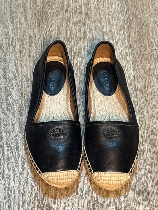Coach Shoes - COACH BLACK RHODELLE ESPADRILLE FLATS SJZE 6